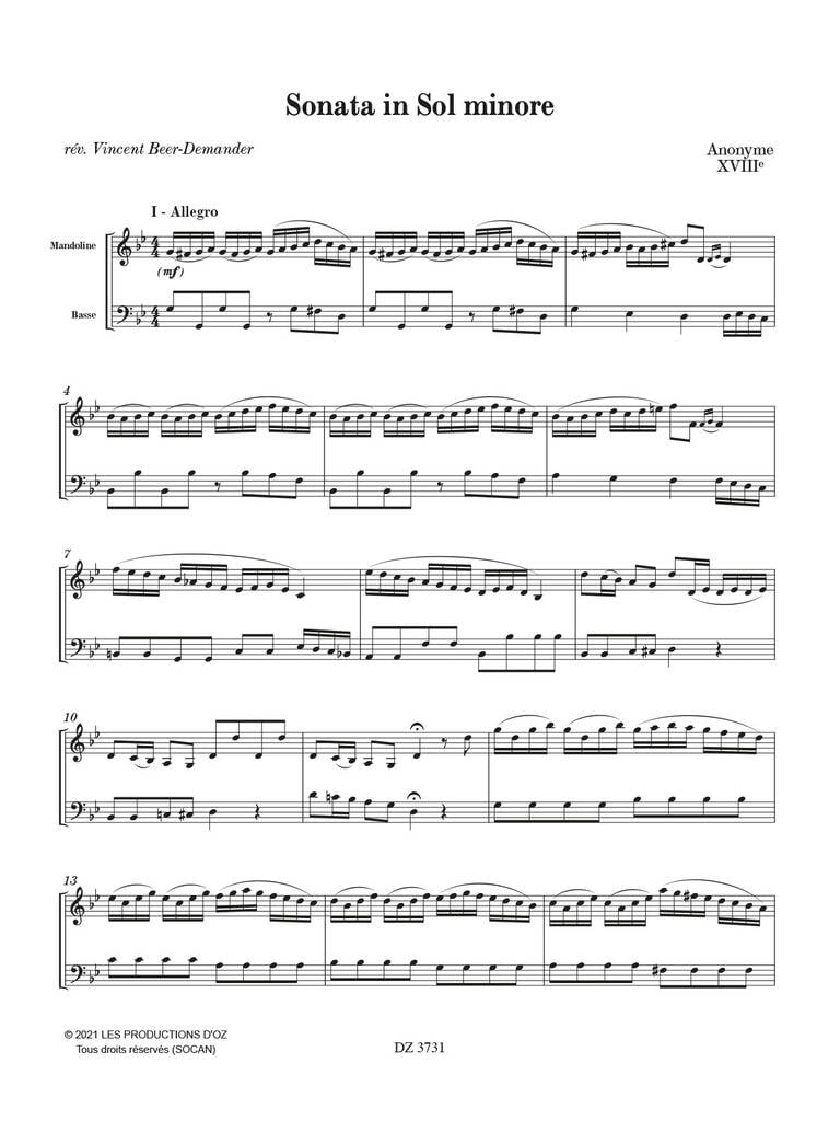 Sonata In Sol Minore